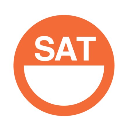 Nevs DaySpots - Saturday 3" circle White w/Orange DDOT-S3